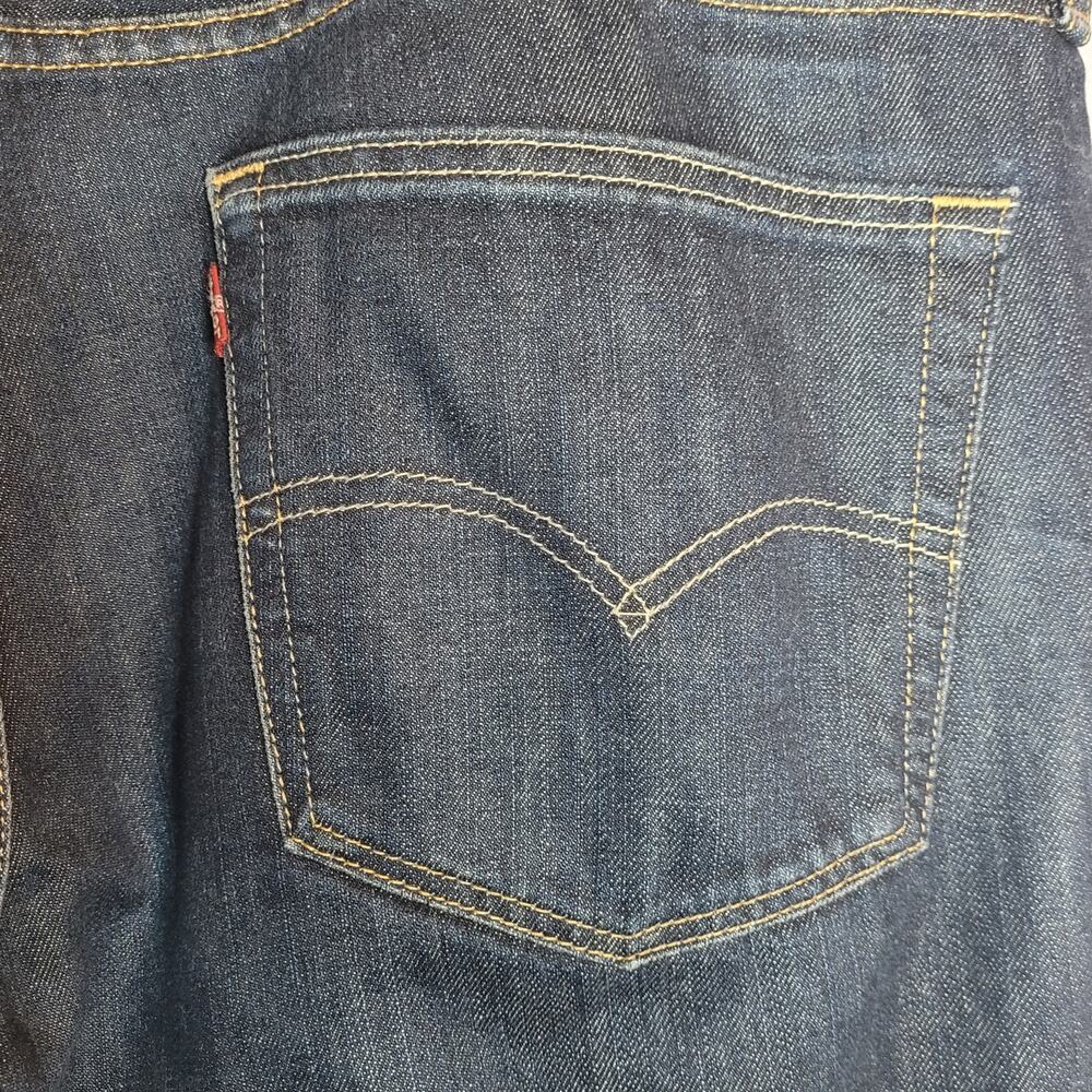 Levi's 559 Mens Dark Wash Jeans Denim Size 38x32 100% Cotton DETACHED BELT LOOP - Picture 8 of 15